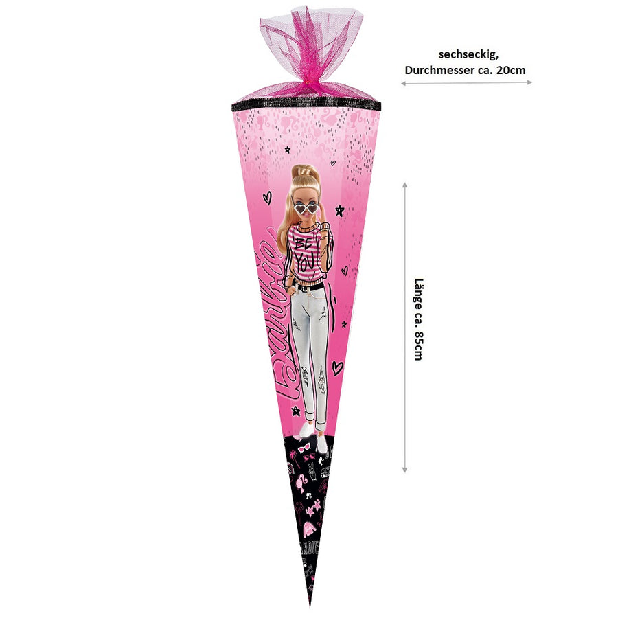 Nestler Schultüte Barbie Zuckertüte 85 cm Groß mit Tüllverschluss