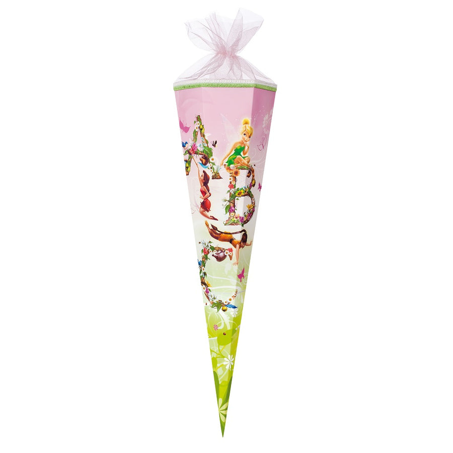 Nestler Schultüte Tinkerbell ABC Zuckertüte Disney Fairy 85 cm Groß mit Tüllverschluss