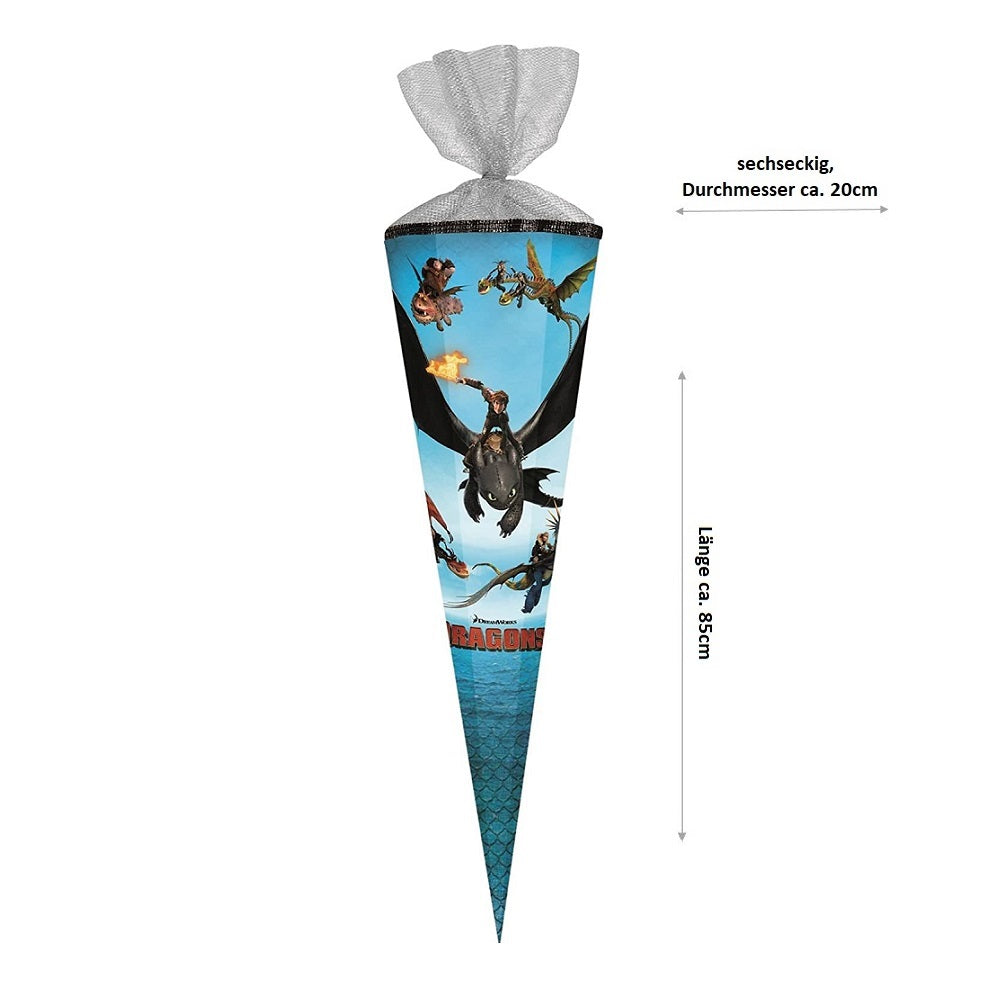 Dragons Drachenzähmen Schultüte Zuckertüte 85cm Drache Blau