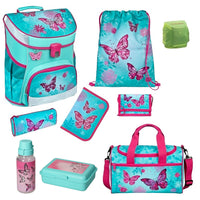 Butterfly Schultaschen Set Scooli CampusFit 9-teilig mit großer Sporttasche