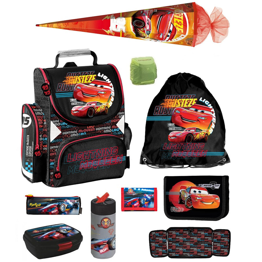 Disney Cars Schulranzen Set mit Federmappe und Roth Schultüte Zuckertüte