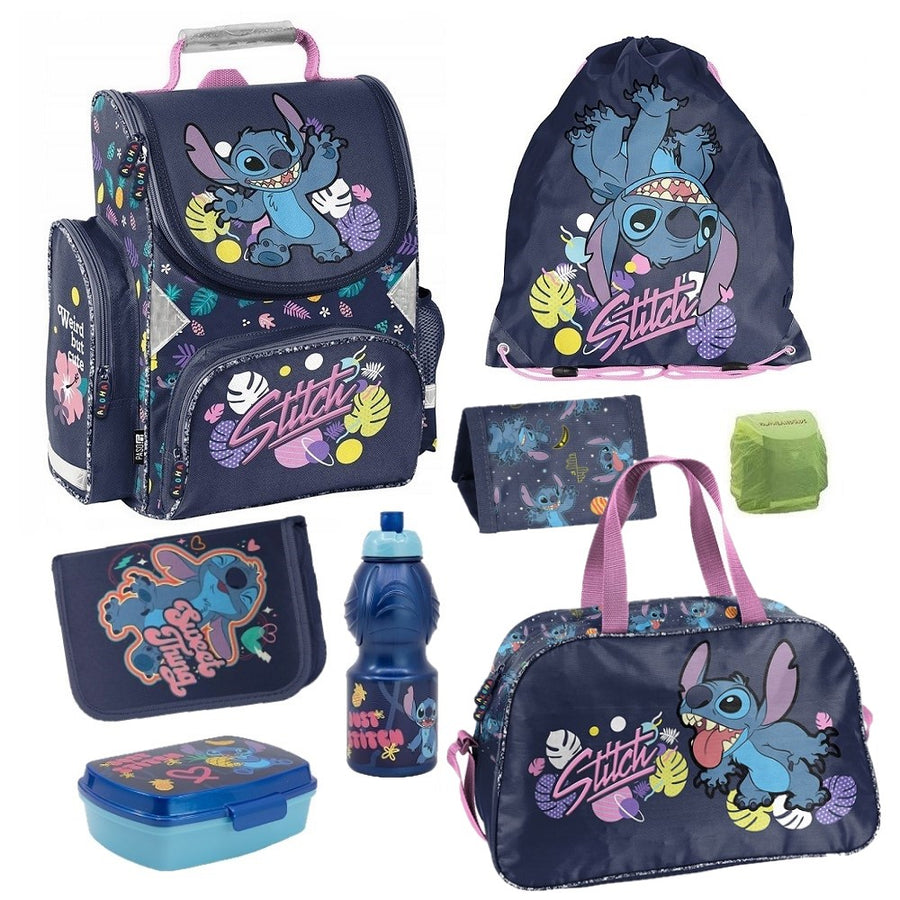 Stitch Schulranzen Set mit Sporttasche für Mädchen