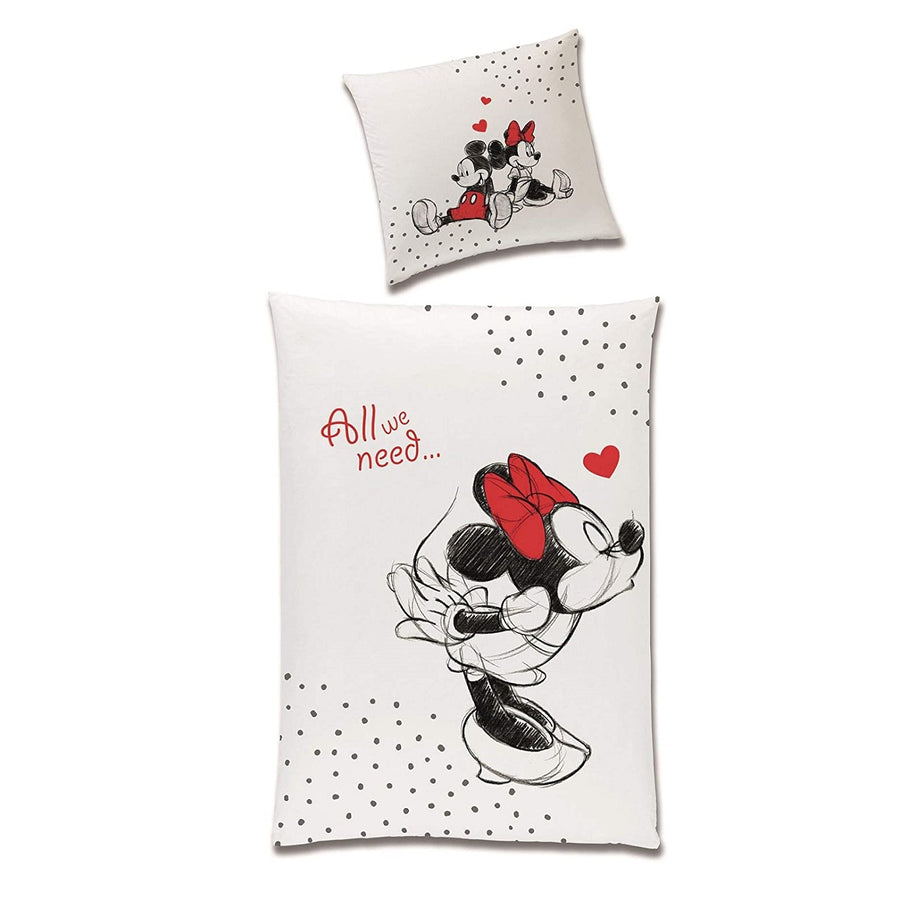 Vorderseite Mickey & Minnie Partner Bettwäsche mit Minnie Mouse