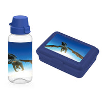 Elasto Lunch Set Brotdose und Trinkflasche Drache Blau