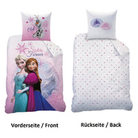 Wende Bettwäsche Set Eiskönigin Bettwäsche Anna Elsa Olaf Pink Rosa Mädchen Frozen 