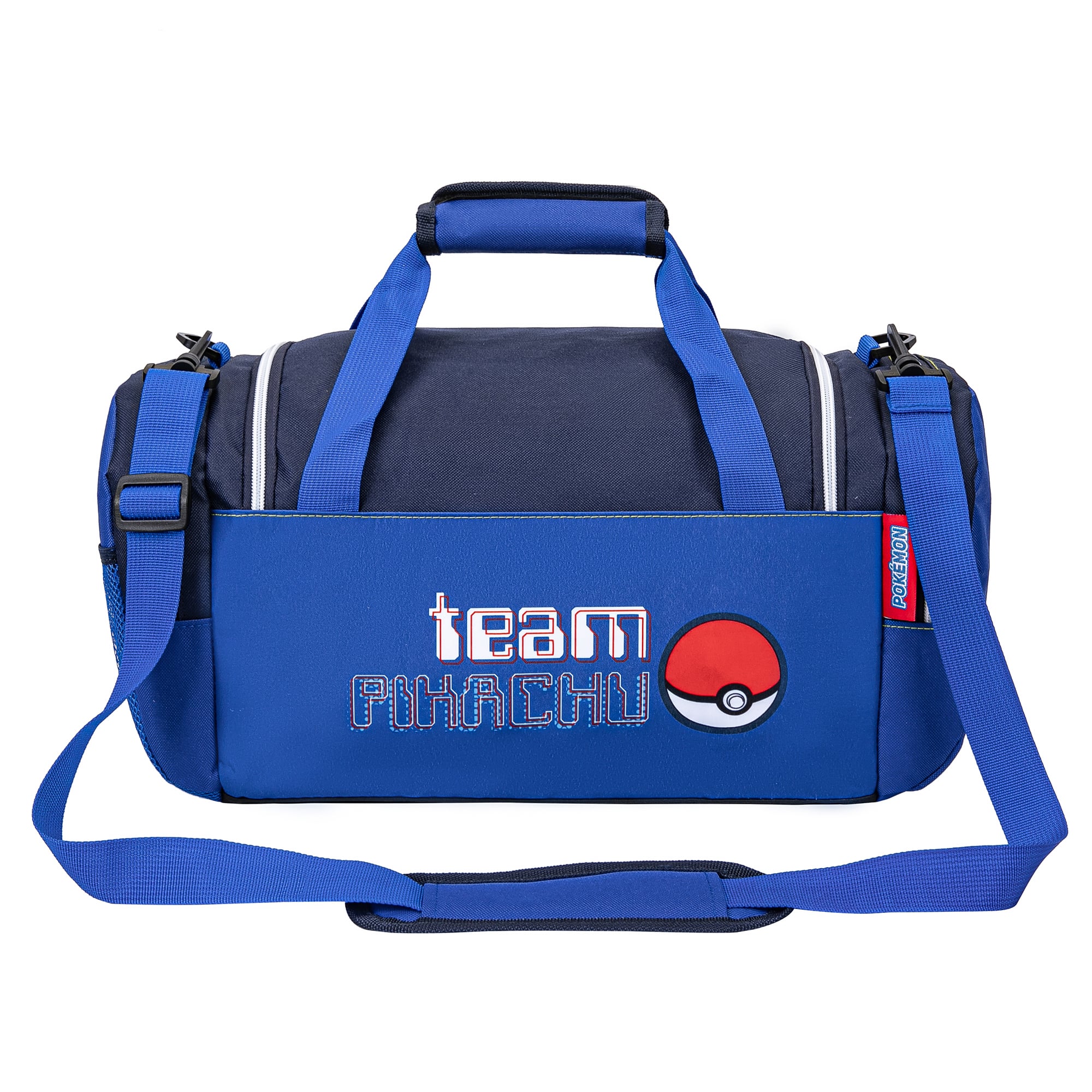 Sporttasche Pokemon Blau (Maße: ca. 20 x 25 x 40 cm | Material: Polyester | mit Reißverschluss-Hauptfach)