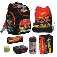 Hot Wheels Schulranzen Set 7-teilig mit Federmappe Race Cars