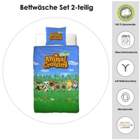 Infos Material und Waschhinweise für die Animal Crossing Bettwäsche