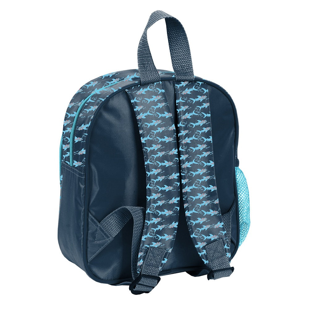 Maui & Sons Kindergarten Rucksack Set 4tlg. mit Hai-Motiv für KiTa Krippe Kindergarten Freizeit