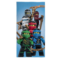 Lego Ninjago Handtuch Strandtuch 70x140 cm mit Lloyd Kai Zane Cole Nya und Zane