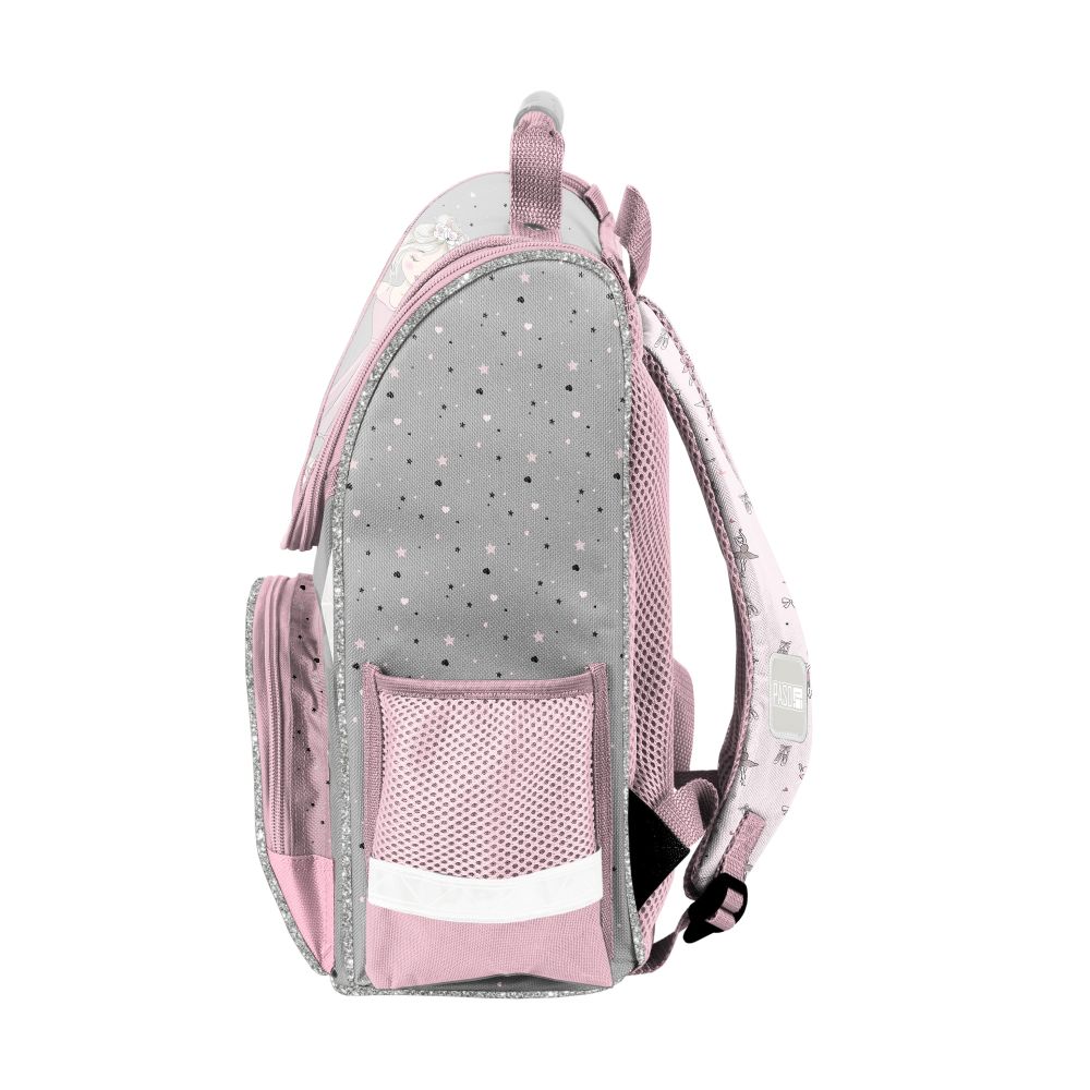 Ballerina Schultasche Seintenansicht Gummizug-Tasche