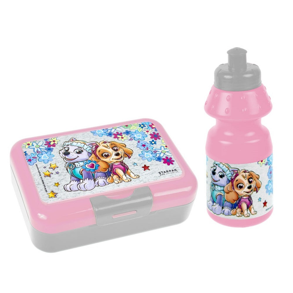 Mädchen Kinder Rucksack Set 4tlg. Paw Patrol GRAU-ROSA für Krippe Kindergarten Freizeit