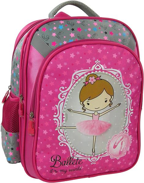 Ballerina Kinder Rucksack für Mädchen in Pink mit Sternen