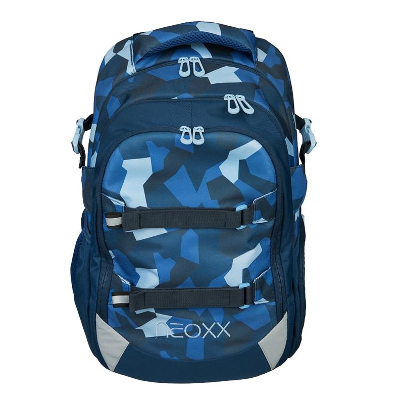 NEOXX Active Schulrucksack Camo nation 3tlg. Set mit Schlamperbox und Regenschutz