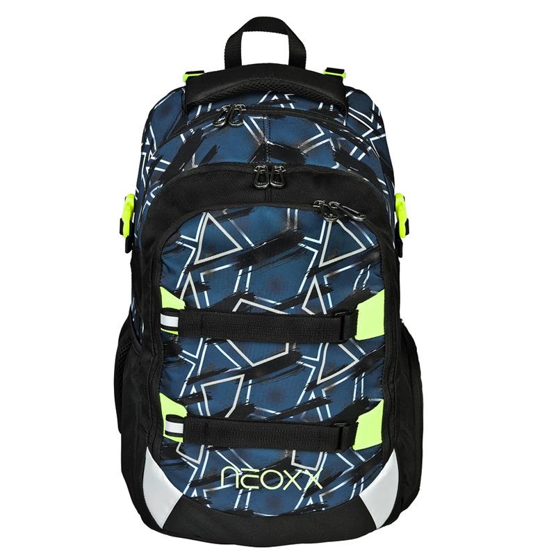 NEOXX Active Schulrucksack Flash yourself 3tlg. Set mit Schlamperbox und Regenschutz