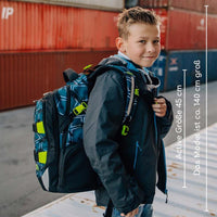 NEOXX Active Schulrucksack Flash yourself 3tlg. Set mit Schlamperbox und Regenschutz