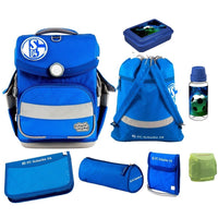 School Mood Timeless Air+ Fußball Schulranzen Set mit FC Schalke 04 Motiv Blau für Jungen 1. Klasse