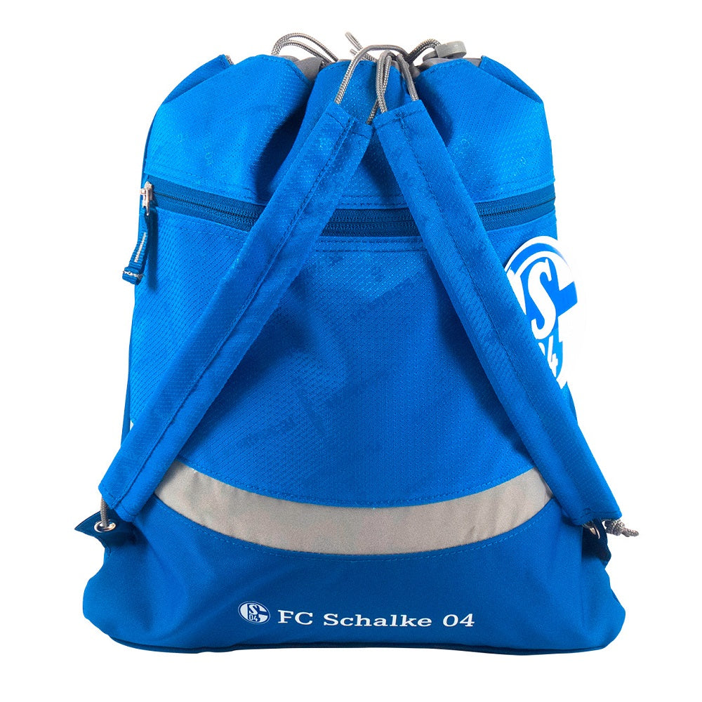 Blauer Turnbeutel mit Schalke Logo