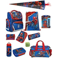 Spiderman Schulranzen Set 15 teilig mit Sporttasche und Schultüte