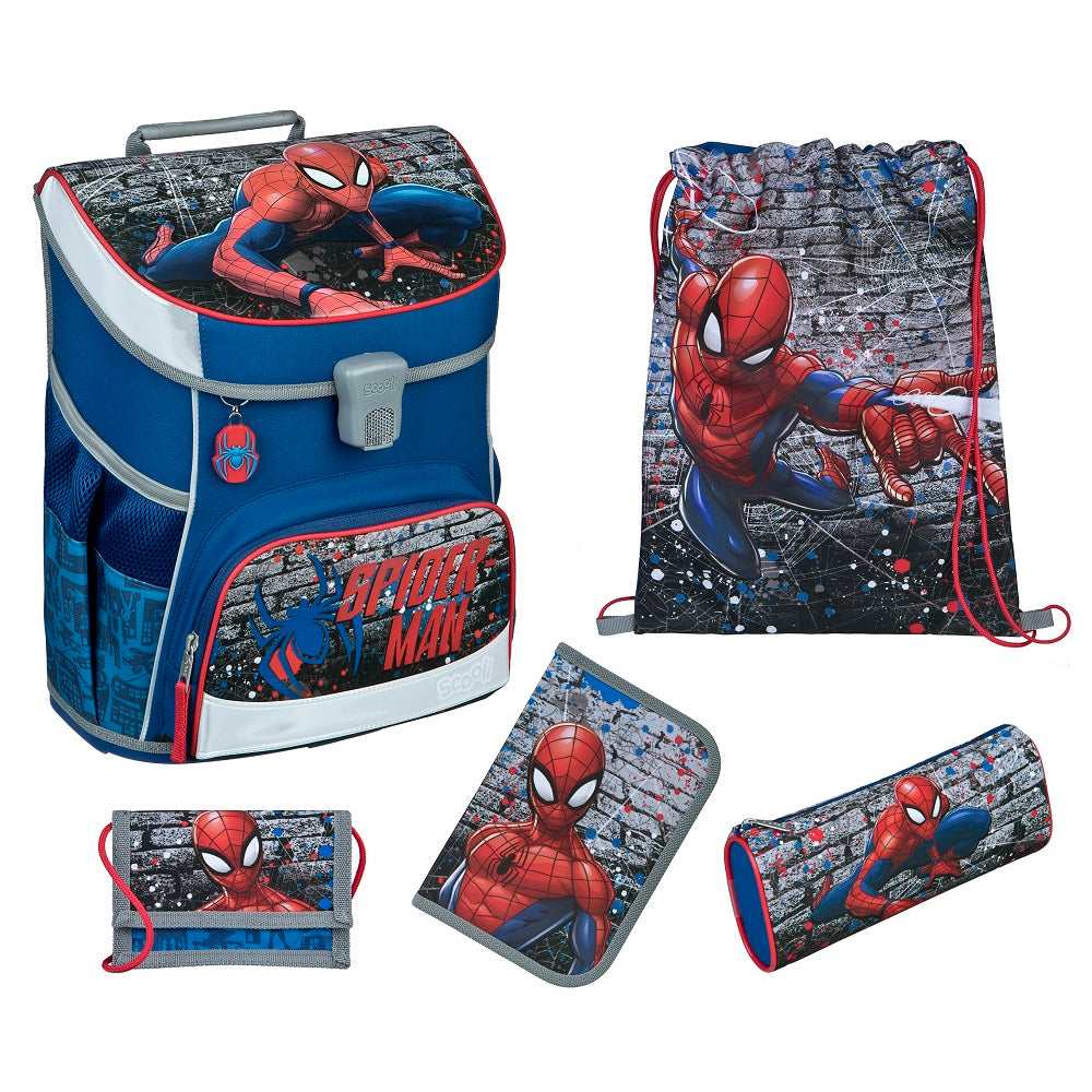 Spiderman Schulranzen Set für Jungen und Mädchen 1. Klasse