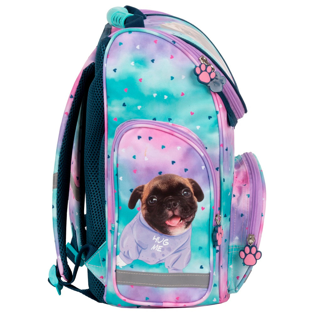 leichte Schultasche mit Hunde Motiv