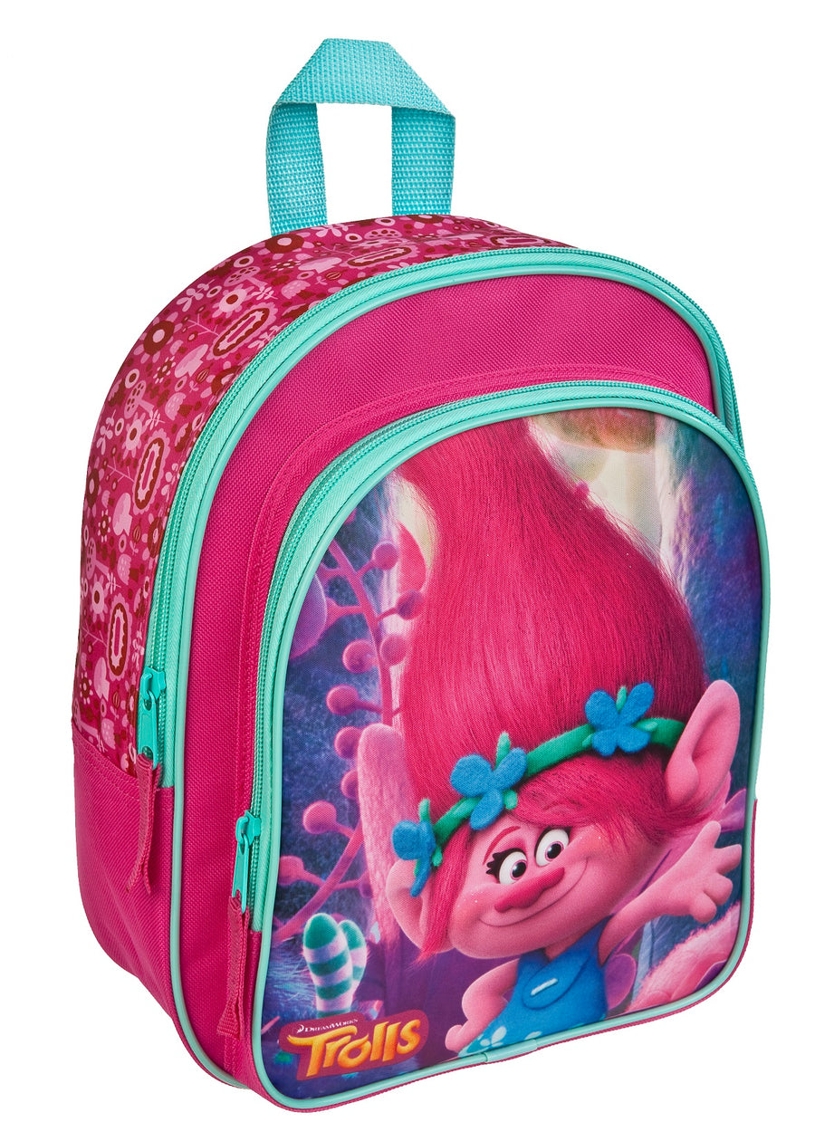 Kindergartenrucksack von Trolls mit Motiv Poppy in rosa Farben