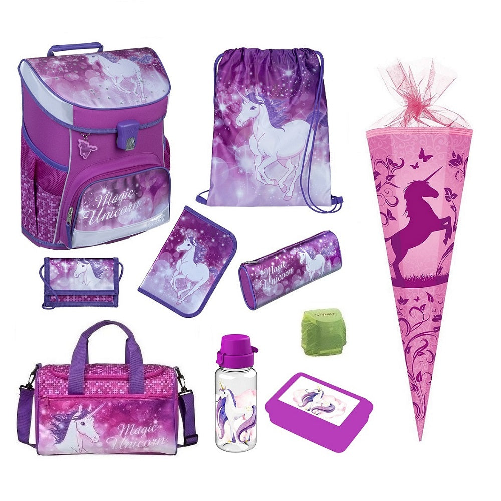 Mädchen Schulranzen Set Magic Unicorn Einhorn Schultasche