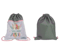 Schulrucksack Set 4tlg. BeUnique Love & Magic Ethno Style Traumfänger Federn Grau